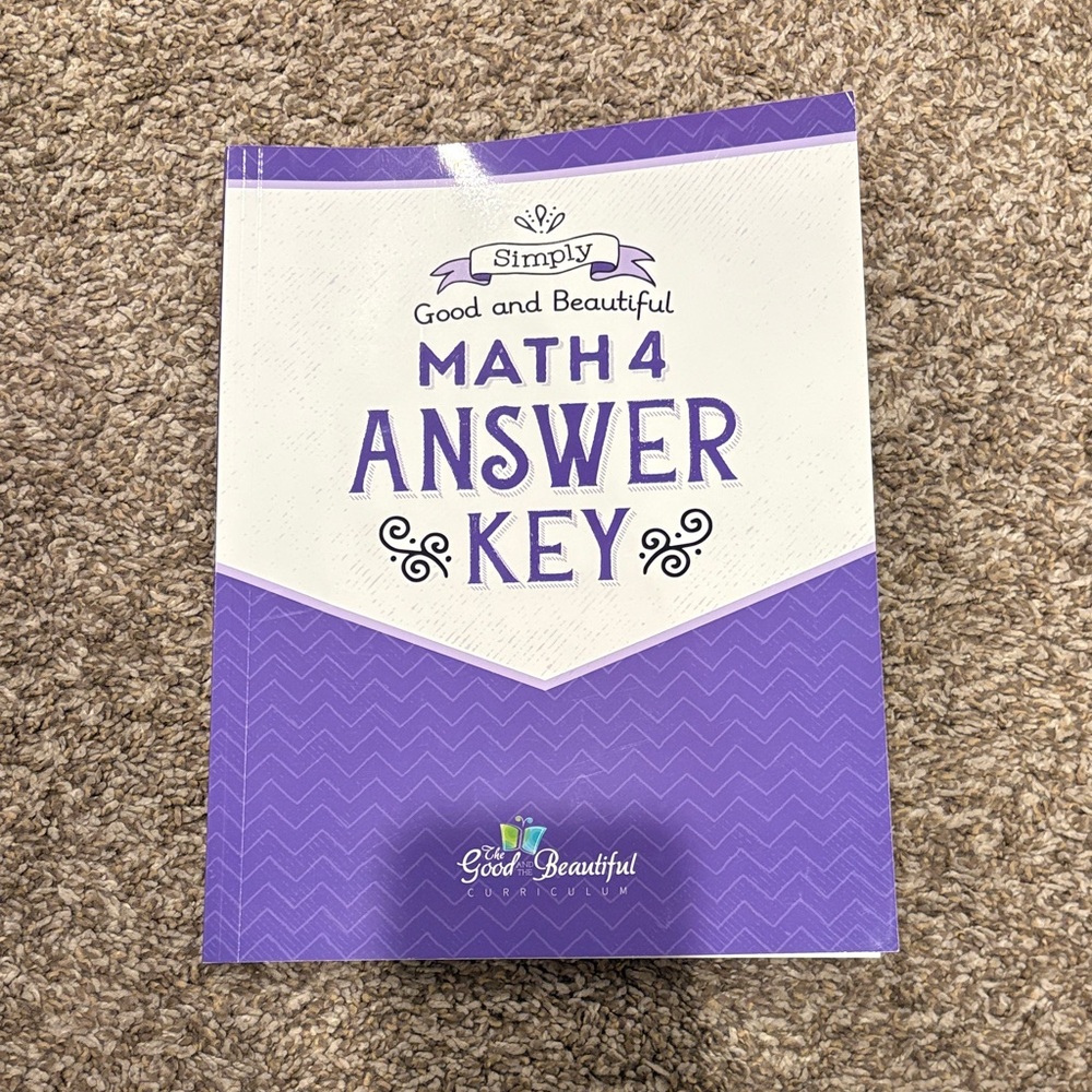 Simply Good and Beautiful Math 4 Answer Key - Purple